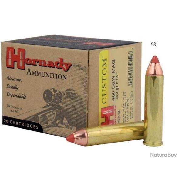 Munitions Hornady 460 S&W 200GR FTX