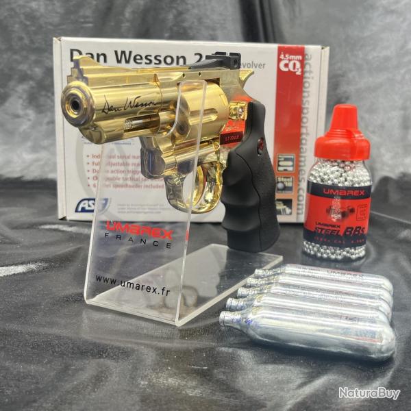 Pack pr�t � tirer REVOLVER "GNB DAN WESSON 2.5'' - GOLD - Cal 4.5BBS - CO2
