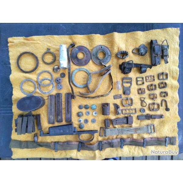 Lot Militaria de fouilles 1re et 2de guerre