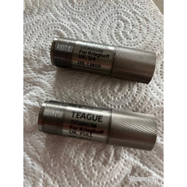 CHOKES Titane TEAGUE 3/4 et Full pour KRIEGHOFF K-80