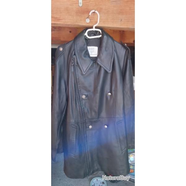 Veste cuir motard Gendarmerie