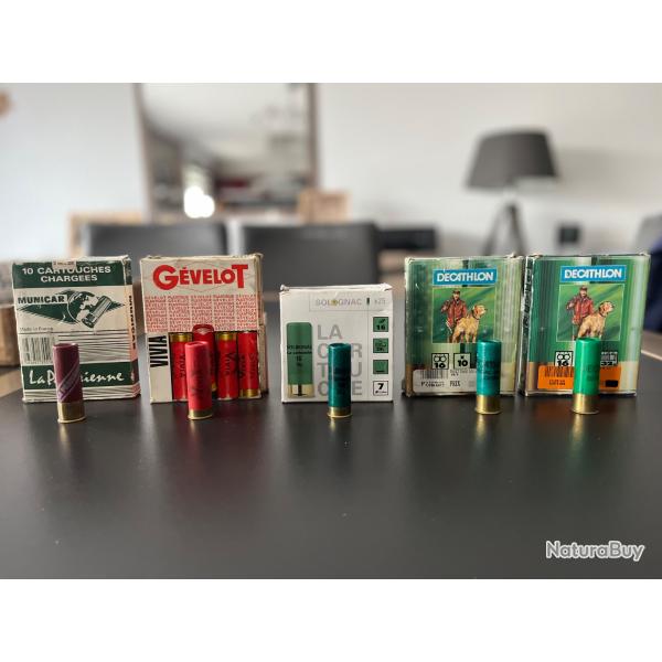 Vends cartouche calibre 16 divers