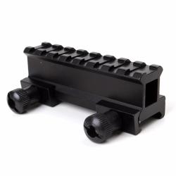 R&eacute;hausse de rail picatinny de 2,5 cm et 8,5 cm de long avec attache sans outil