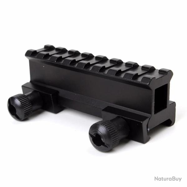 R�hausse de rail picatinny de 2,5 cm et 8,5 cm de long avec attache sans outil