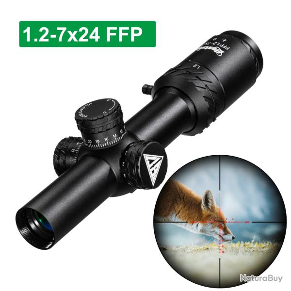 1.2-7x24 premier plan de mise au point tactique -** sight with 11mm