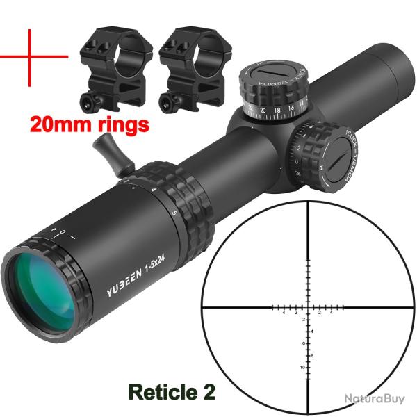 1-5x24 porte de fusil porte compacte grand Angle -**sight with 20mm rail  LIVRAISON GRATUITE !!!