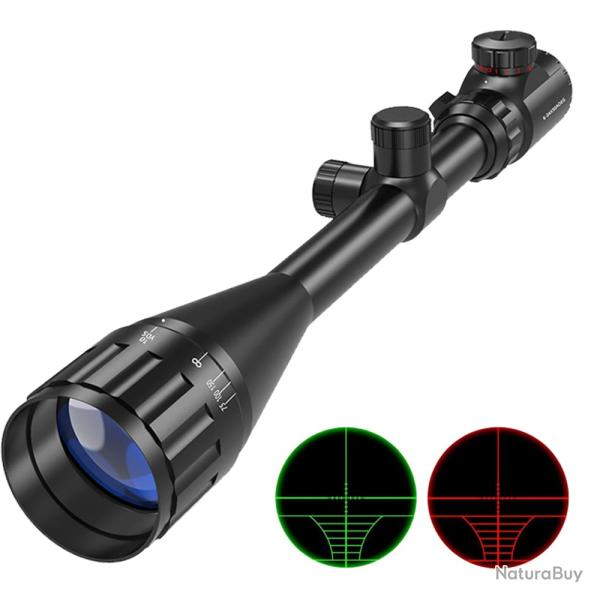 Porte de fusil AO 6-24x50 rticule rouge/vert clair -** Sight with 20mm ring LIVRAISON GRATUITE