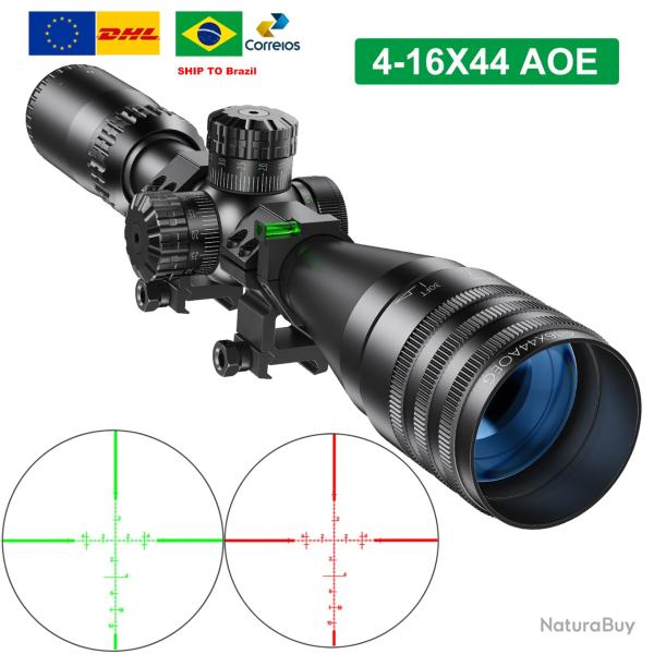 Tactique 4-16x44 AOE rticule rouge/vert clair -** Sight with 11mm ring LIVRAISON GRATUITE