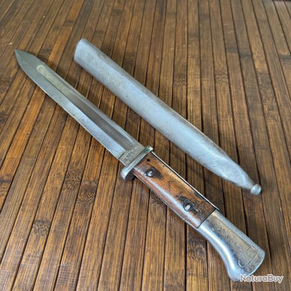 BAIONNETTE ALLEMANDE MAUSER 1884/98 TR�S RARE MARQUAGE J.MEHLICH A.G.BERLIN.C DAT�E 1915 WW1 - 14-18