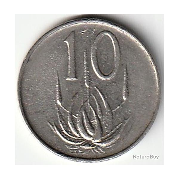 Pi�ce de Monnaie Afrique du Sud  10 Cents 1965