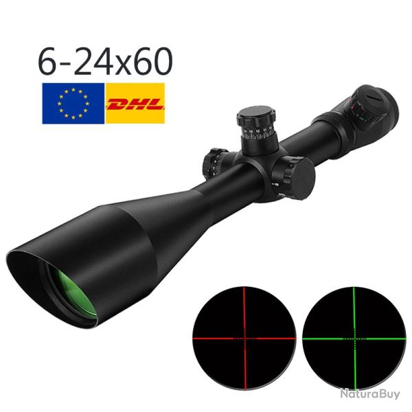 Lunette optique tactique de chasse en plein air M1 6-24x60 AO-*sight with 11mm