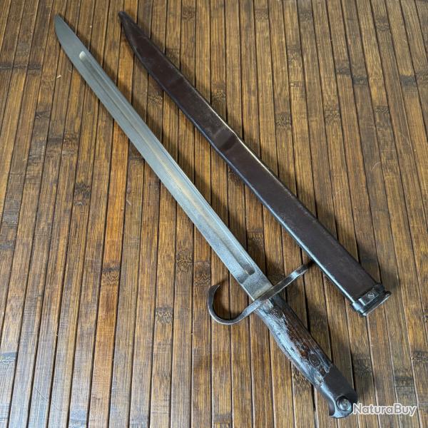 BA�ONNETTE ARISAKA MOD 30 AISAN KOGYO - RIKEN KOZAI DE L'ARM�E IMP�RIAL JAPONAISE AVEC SON FOURREAU