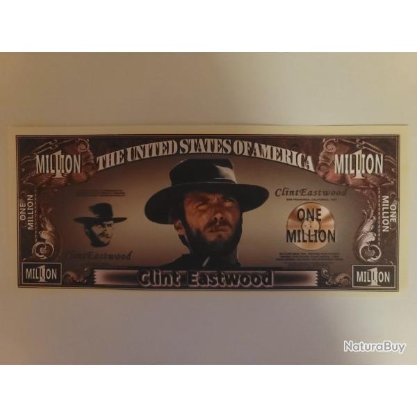 Billet de CLINT EASTWOOD ONE MILLION - THE UNITED STATES OF AMERICA