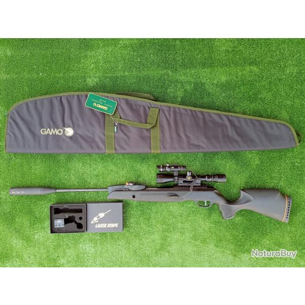 PACK2 LASER  ! Gamo Swarm Magnum 4,5 mm IGT PRO 10X Gen3i + Lun. 3-9X40 19,9 j. + Kit  Puiss. 34 J.