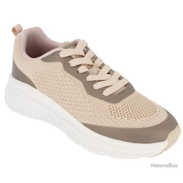 H3800 - Chaussure sneaker Shanghai avec semelle amovible - Femme - Beige - HERGOS