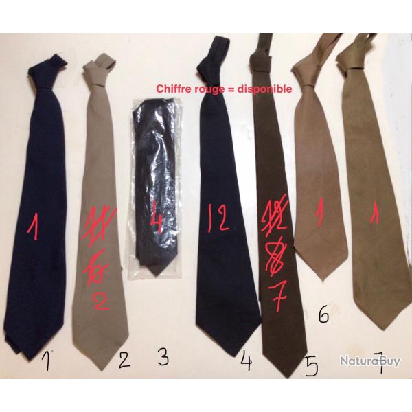 MERCERIE MILITAIRE- CRAVATES MILITAIRES DIVERSES TOUTES �POQUES �.au choix