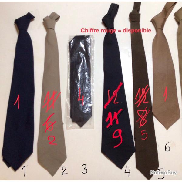 MERCERIE MILITAIRE- CRAVATES MILITAIRES DIVERSES TOUTES �POQUES �.au choix