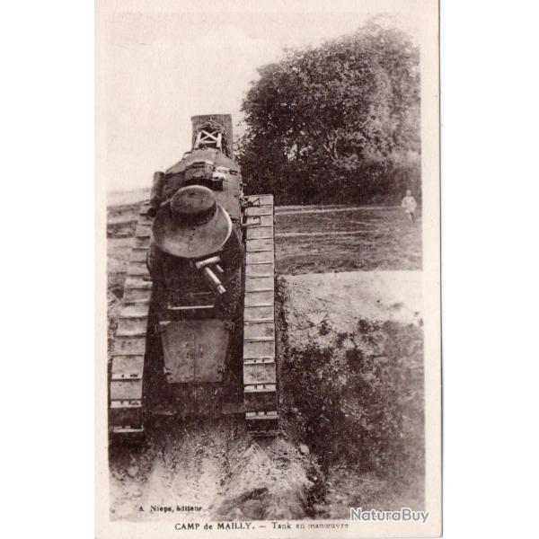 Carte Postale - Camp de Mailly - Tank en manoeuvre- N�1474