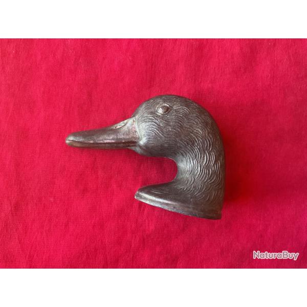 D�capsuleur ancien t�te de canard en �tain Ducky, pas de prix de r�serve