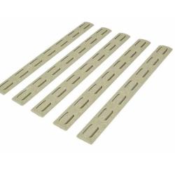 Kit de 5 rails cover type BCM M2 en polym&egrave;re - M-LOK - 14 cm (5.5") SABLE