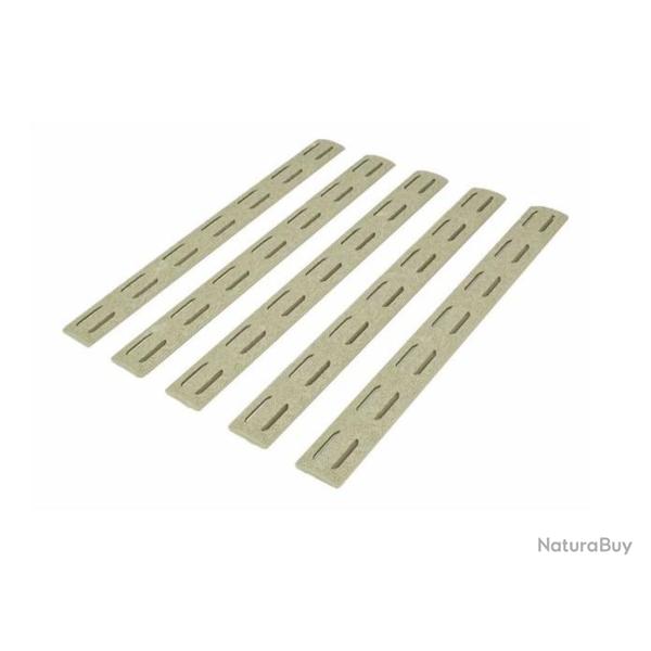 Kit de 5 rails cover type BCM M2 en polym�re - M-LOK - 14 cm (5.5") SABLE