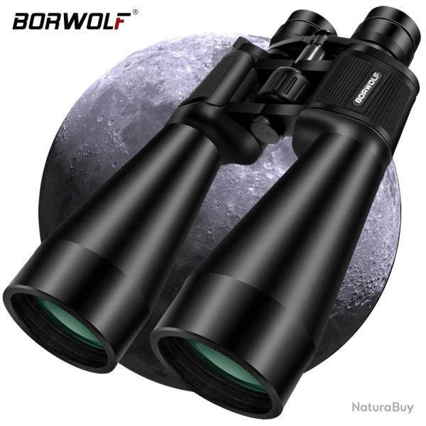 Jumelles BORWOLF 20-60x70 HD - Zoom Puissant, Vision Nocturne Partielle Longue Port�e Chasse