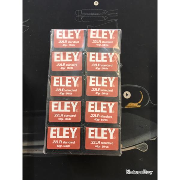 Lot de 500 munitions 22LR ELEY Standard 40grains