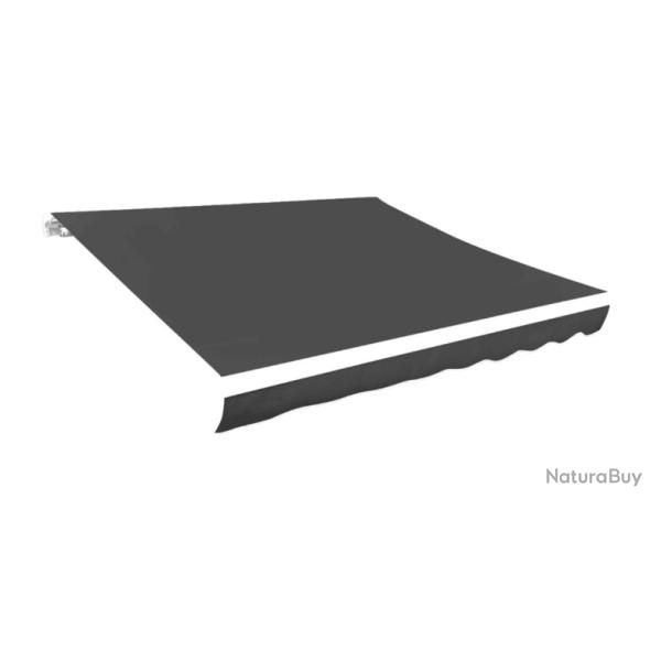 Toile d'auvent anthracite en polyester 300x250 cm - Protection t et remplacement