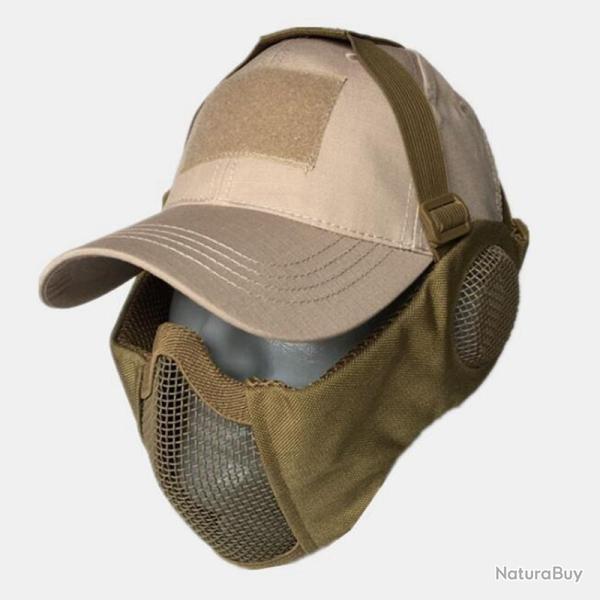 masque en maille demi-visage avec Protection des oreille-** sand set