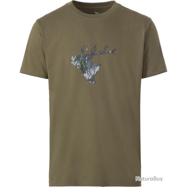 T Shirt Cerf Couleur Vert Cerf camo