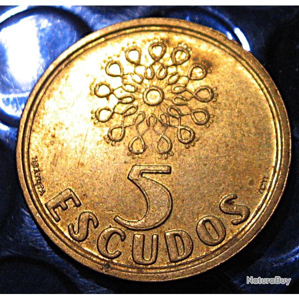 portugal piece de 5 escudos 1995  ttb
