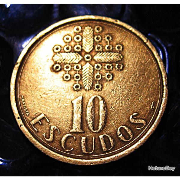 portugal piece de 10 escudos 1990  ttb