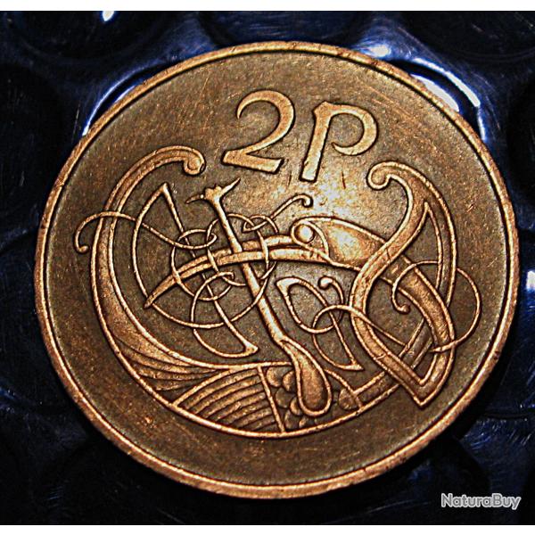 Irelande piece de 2 pence  1971 (bronze) ttb