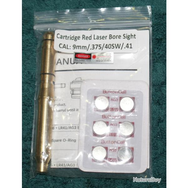 Douille de r�glage Laser Rouge Cal.  9mm-375-40SW-41