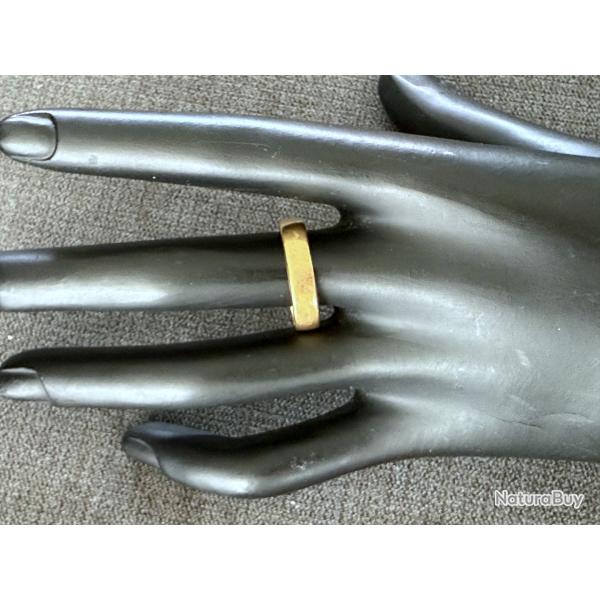 Anneau or jaune 18 carats - taille 63 - bague - alliance