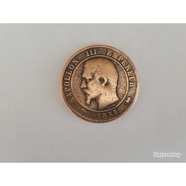 EMPIRE DES Fran�ais DIX CENTIMES NAPOLEON  III EMPEREUR DES Fran�ais 1855 EUGENIE ET NAPOLEON III