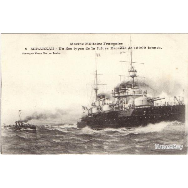 CPA - Marine Militaire Fran�ais - MIRABEAU - Un des types de future Escadre de 18000 tonnes N�1551
