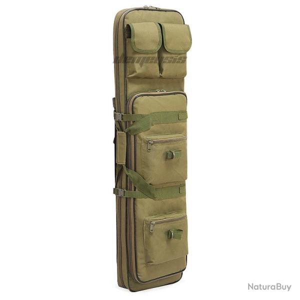 tui Souple Tactique de Fusils Pistolets Sac  Dos Transport Carabine Chasse Airsoft Tir Vert 85cm