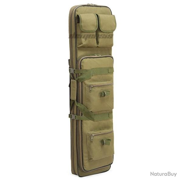 �tui Tactique 85cm Sac Transport Fusil Carabine 600D Double Compartiment Bretelles Airsoft Chasse V