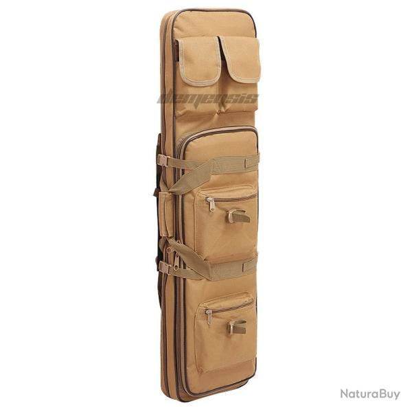 tui Souple Tactique de Fusils Pistolets Sac  Dos Transport Carabine Chasse Airsoft Tir Marron 85cm