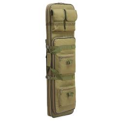 &Eacute;tui Tactique 120cm Sac Transport Fusil Carabine N 600D Double Compartiment Bretelles Chasse Tir V
