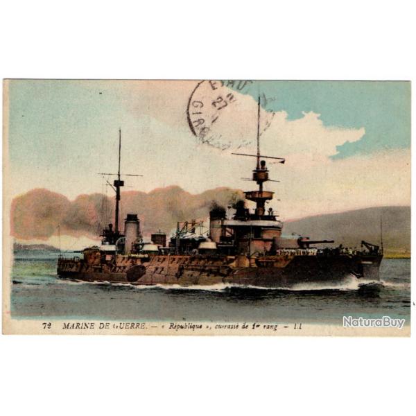CPA - MARINE DE GUERRE -R�publique cuirasse de 1 er rang N�1548