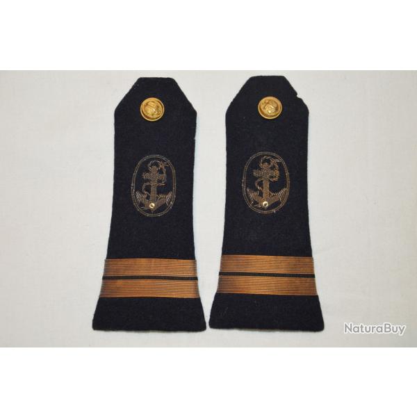 PATTES D'EPAULE ADMINISTRATEUR DES COLONIES OU OFFICIER MARINE-1930-2� WW-INDOCHINE