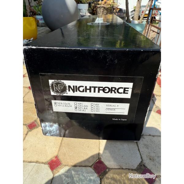 Lunette Nightforce nf 8-32x52