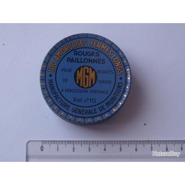 BOITE MGM entame AMORCAGES FERMES LONGS (rouges paillonns) - reste 14 douilles (Rf. N10)