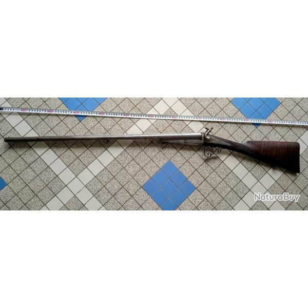Fusil de chasse juxtapos� � broche.