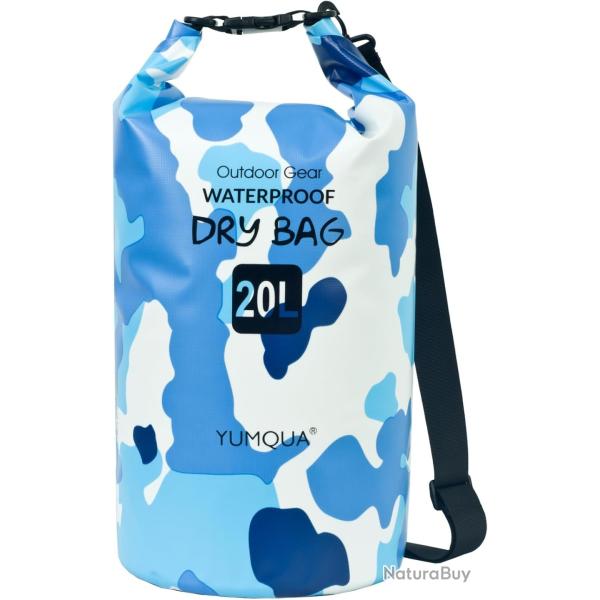 Sac tanche 20L Flottant Impermable Pche Plonge Cano Rafting Kayak Snowboard Camping