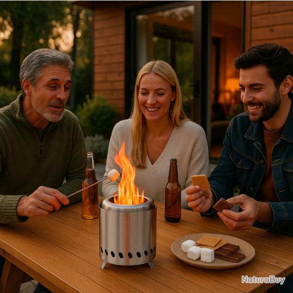 R�chaud Camping Inox Portable Robuste Survie Jardin Terrasse Bureau Chasse Camping Randonn�e P�che