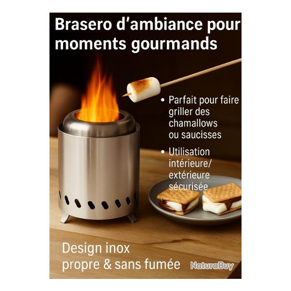 R�chaud Camping Inox Portable Robuste Survie Jardin Terrasse Bureau Chasse P�che Camping Randonn�e