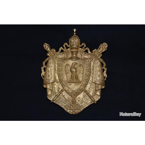 PLAQUE DE SABRETACHE-OFFICIER GUIDE & CHASSEUR  GARDE IMPERIALE-SECOND EMPIRE-GUERRE 1870/1871